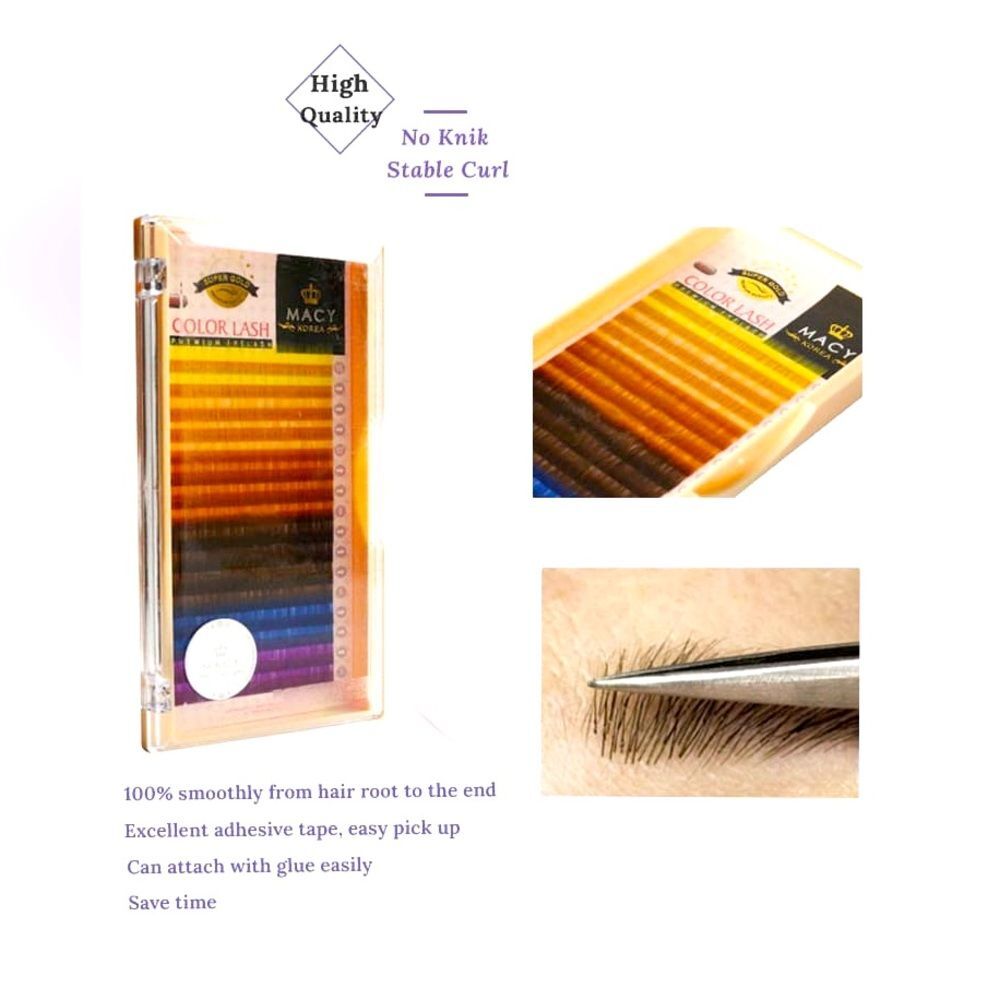 Macy Korea Eyelash Extensions Cluster Lashes (Set of 3) I/0.7 x 7mm